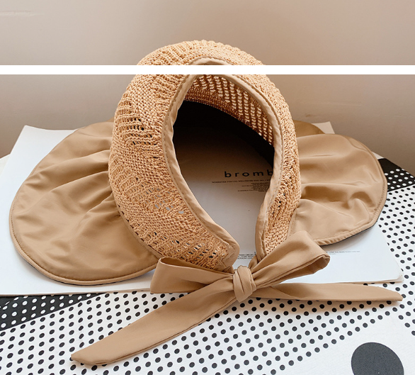 Mũ rộng vành chống nắng chống tia uv thắt nơ thời trang mới, nón chống nắng nữ tạo kiểu
