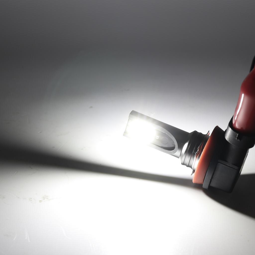 2x H11 H8 3030 LED Bright White Fog Lights Driving