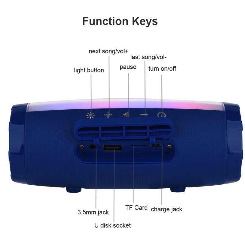 Tg165C Speaker Bluetooth External Subwoofer Bluetooth 5.0 Speaker With Wireless Led Light / Reo Music Center Playbox