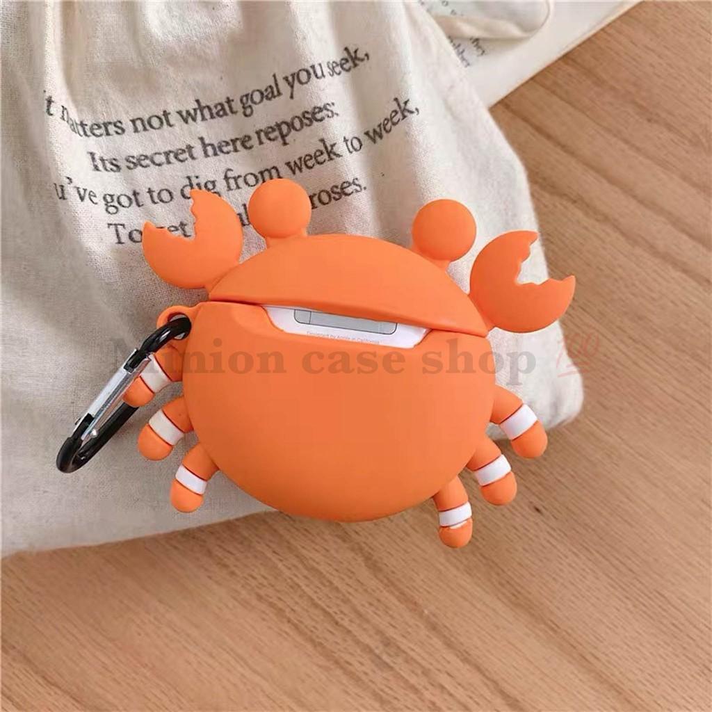Bao Case Ốp dành cho airpod 1 và 2, tai nghe bluetooth i11,i12, i100, i9s... silicon 3D con cua cao cấp
