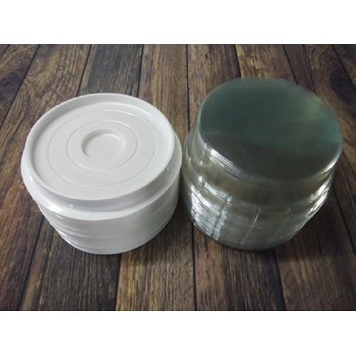 Bộ 20 hộp nhựa tròn đựng bánh đế trắng KT: 14.5 CM X CAO 5 CM - H24 Tròn thấp
