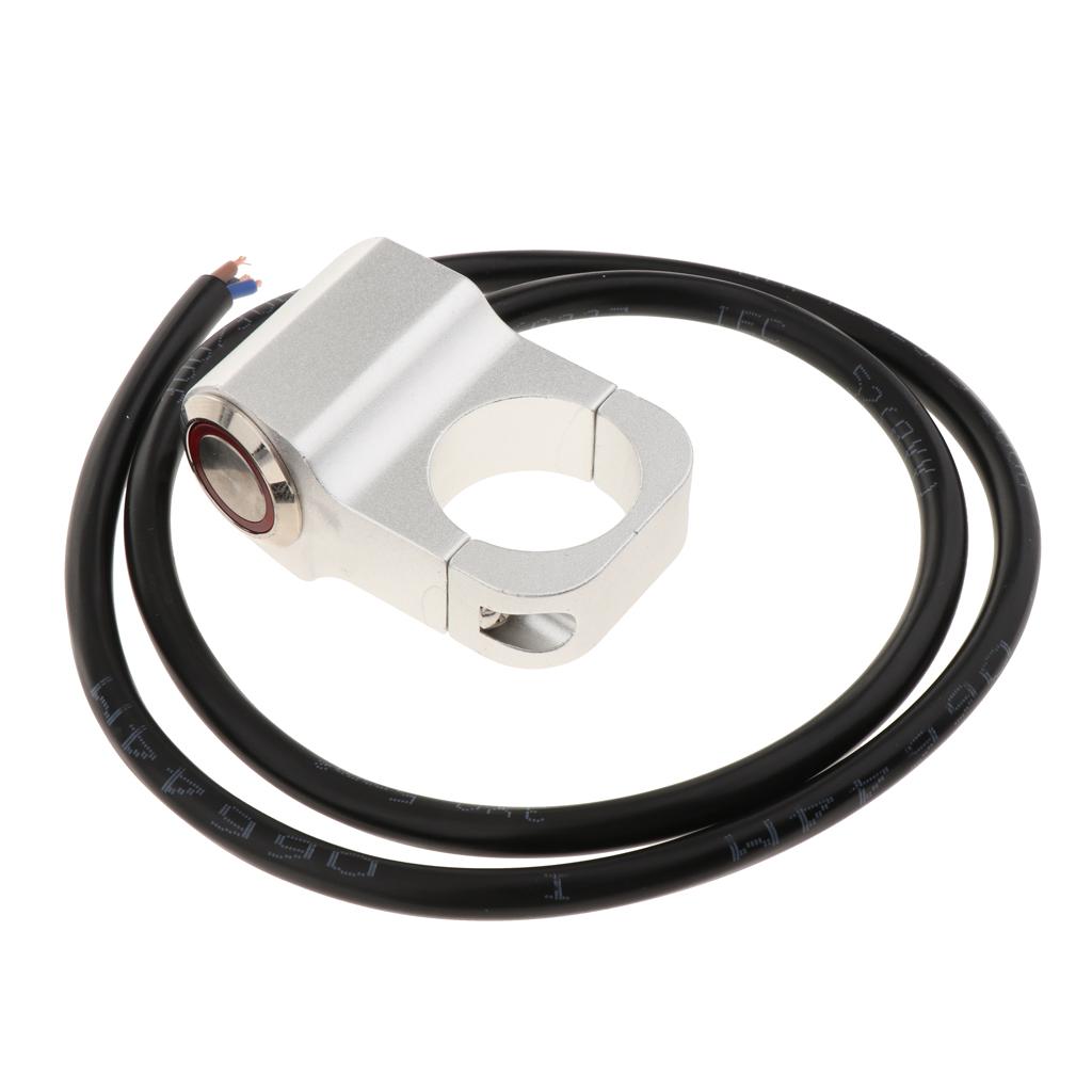 12V Motorcycle Handlebar Headlight Push Button Switch Waterproof On-Off Red