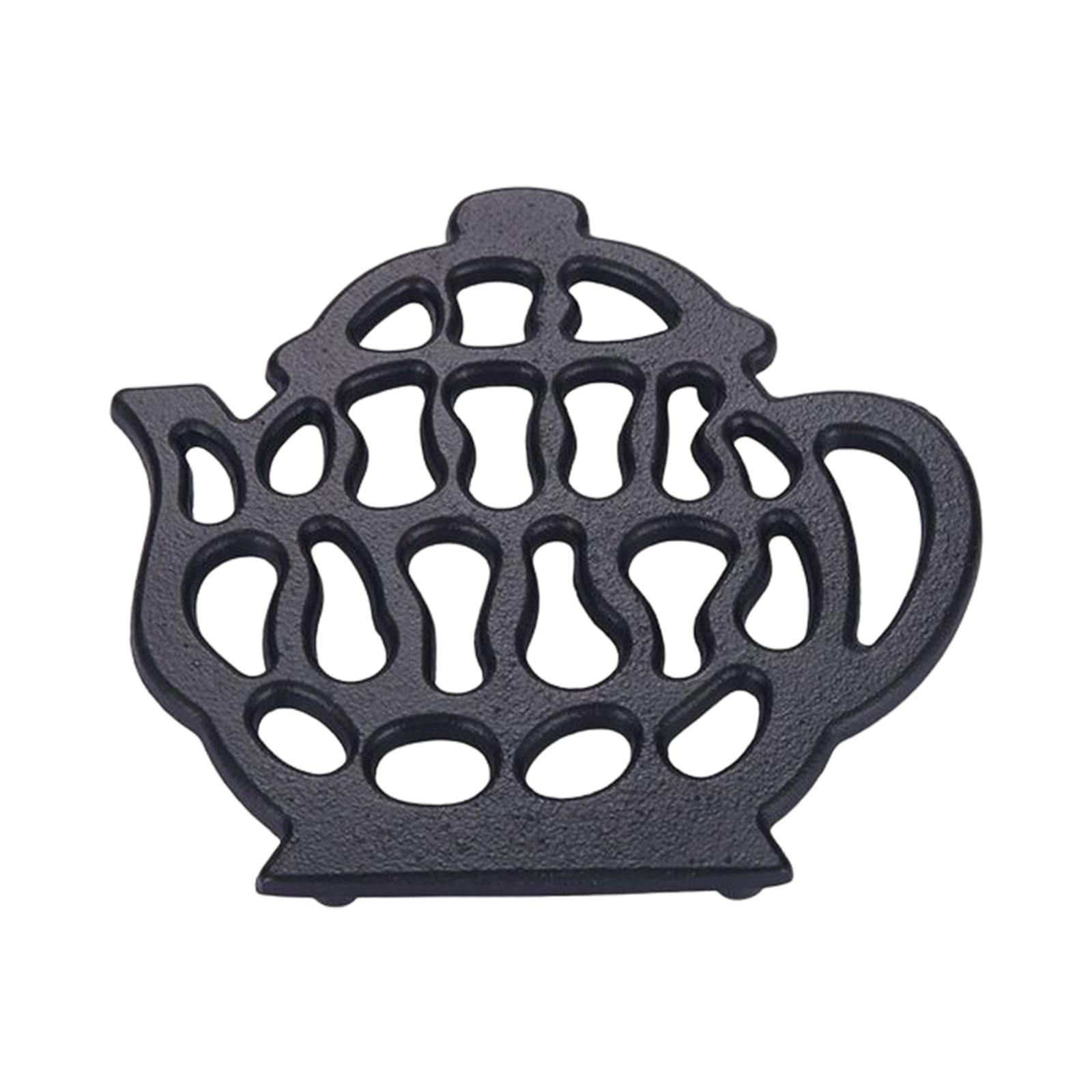 Teapot Cast Iron Trivets Exquisite Insulation Pad Table Decor for Wedding