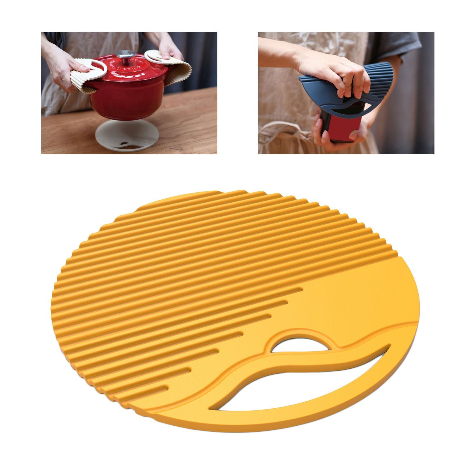 Silicone Table Mat Heat Resistant Non Slip Placemat  Black