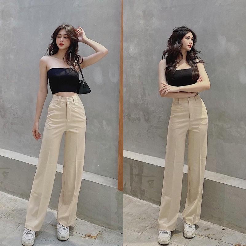 Quần Suông Cotton - Quần Vải Culottes Ống Rộng  Nhật Lạnh Vải Bao Xịn Hàng Loại 1