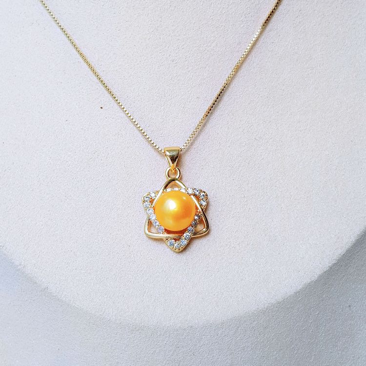 Mặt Dây Chuyền Ngọc Trai Nước Ngọt Thiên Nhiên Cao Cấp - Ngôi Sao May Mắn - Trang Sức Cô Tấm - STAR PEARL - CTJ3411