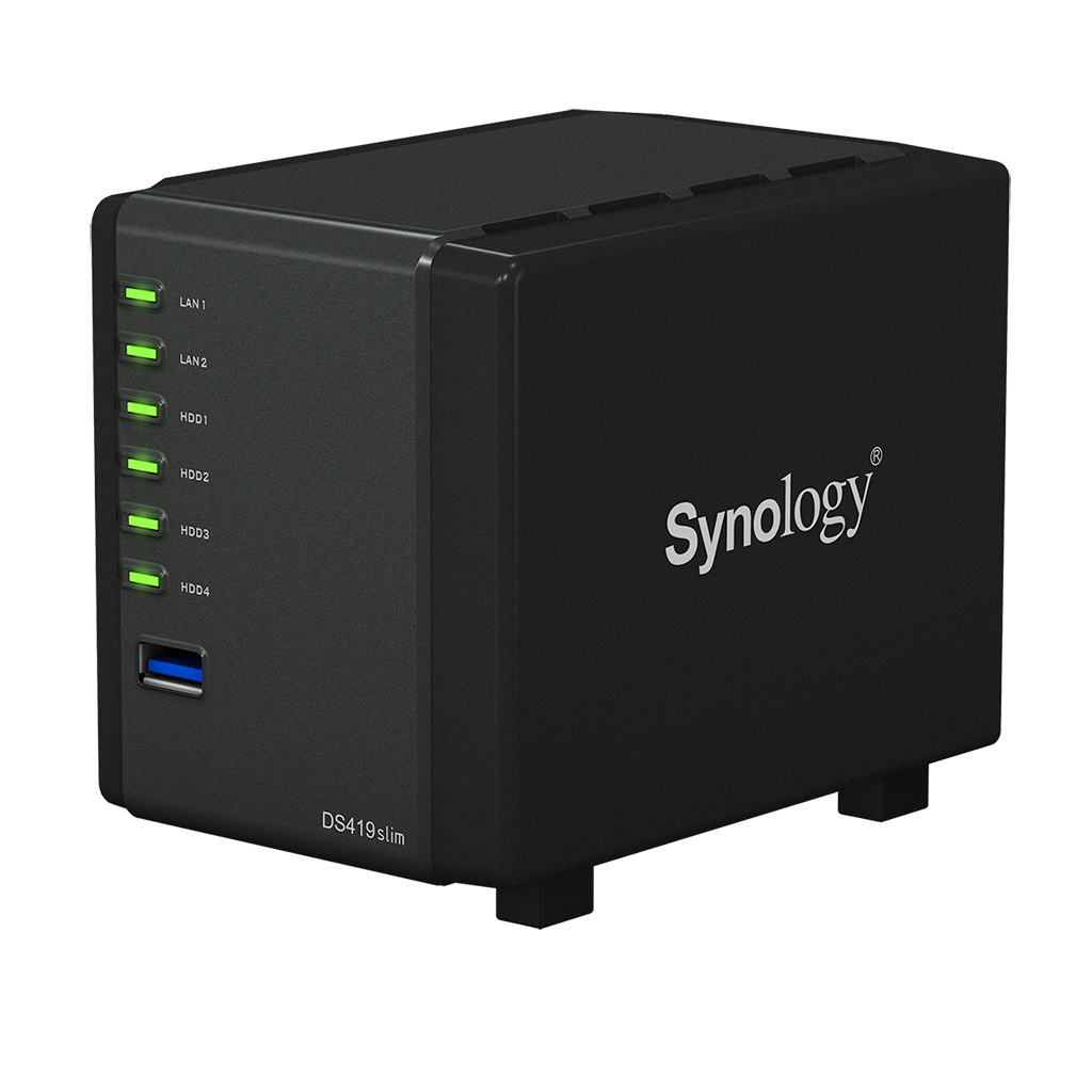 Thiết bị lưu trữ qua mạng - NAS Synology DS419 Slim (Hàng chính hãng)