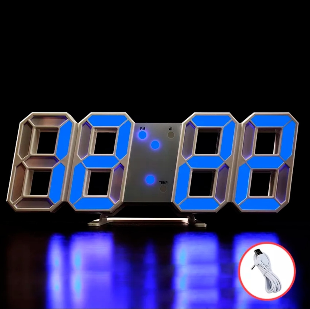 Đồng hồ LED thông minh Smart Clock, đồng hồ 3D trang trí Vintage Decor phòng ngủ kiểu Hàn Quốc