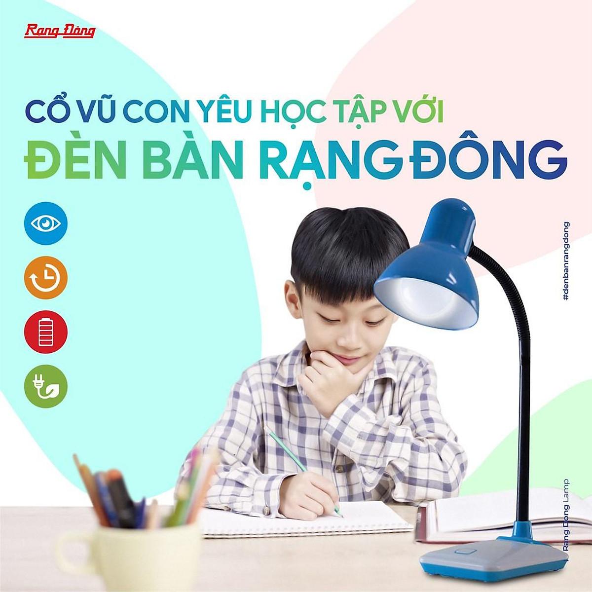 Đèn Bàn Học Chống Cận, Liền Hộp Đựng Bút và Hình Thú Đáng Yêu, Kèm Bóng LED 5W Cắm Điện 220V - RL27 HỒNG