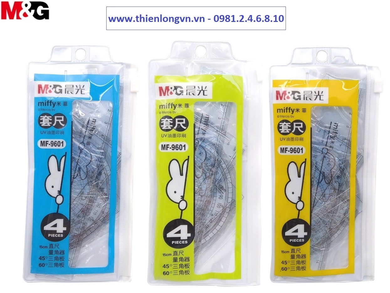 Thước bộ eke 4 sản phẩm M&G - MF9601