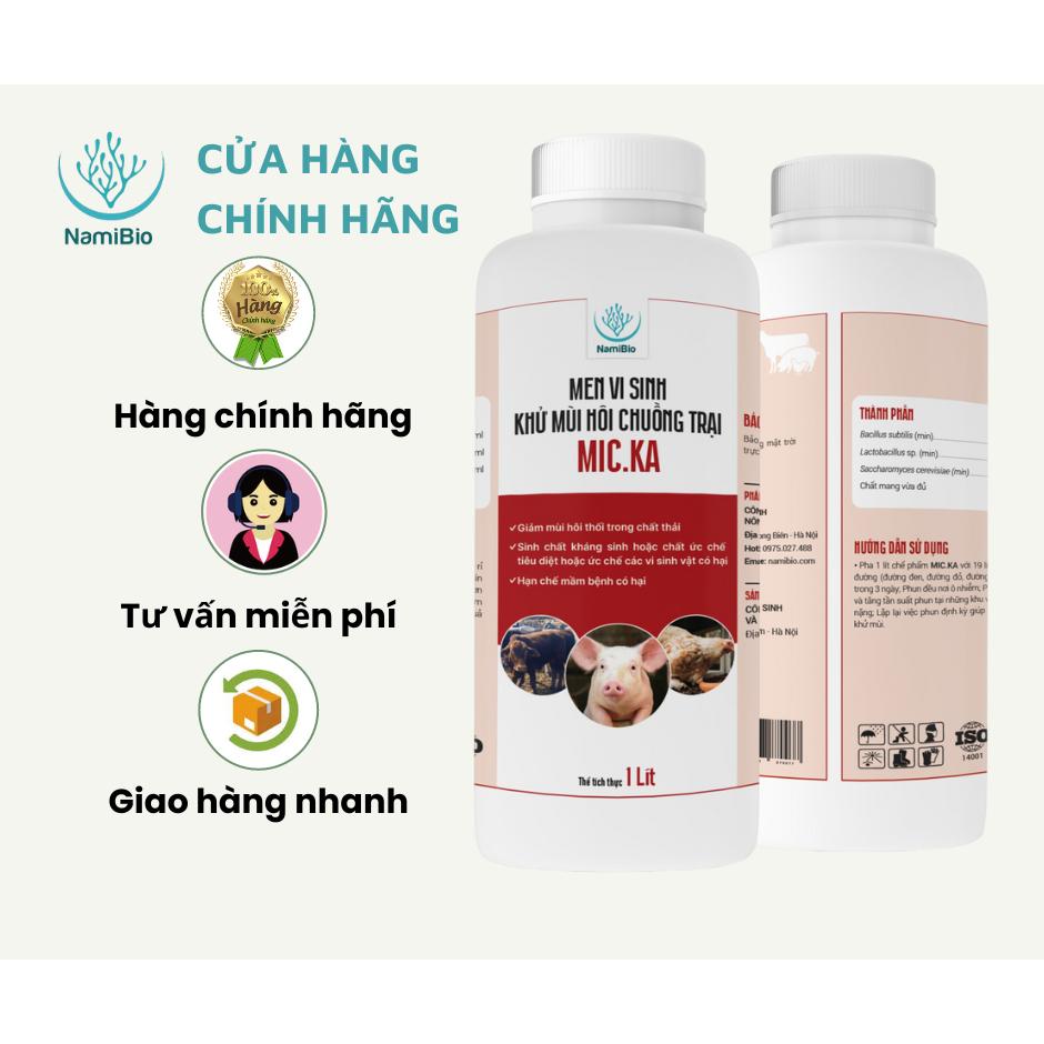 Men vi sinh khử mùi hôi chuồng trại MIC.KA 1 lít