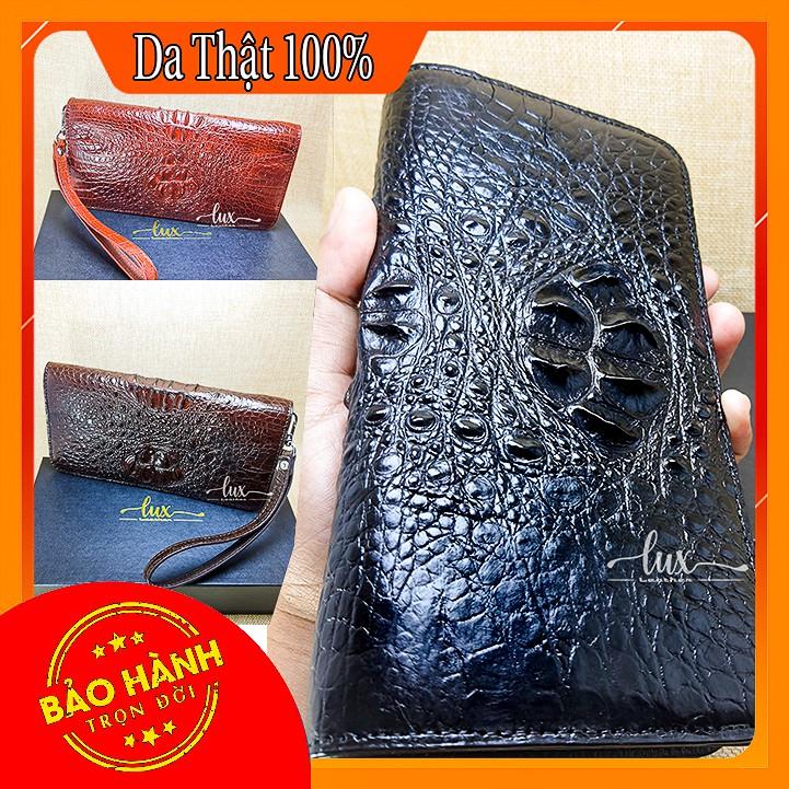 Ví Nữ Cầm tay Da cá sấu LuxLeather LW42010- Một dây kéo
