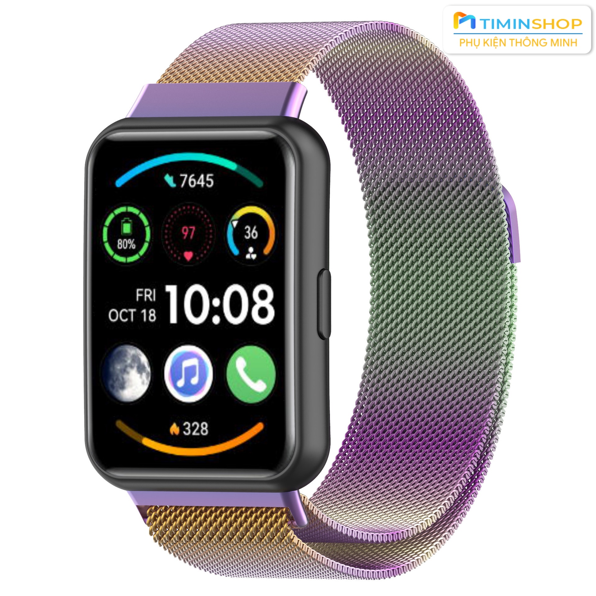 Dây đeo cho Huawei Watch Fit 2 - Dây Thép, khóa nam châm
