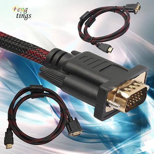 Dây Cáp Chuyển Đổi Hdmi Sang Vga Hd-15 15Pin 1080P tiện dụng