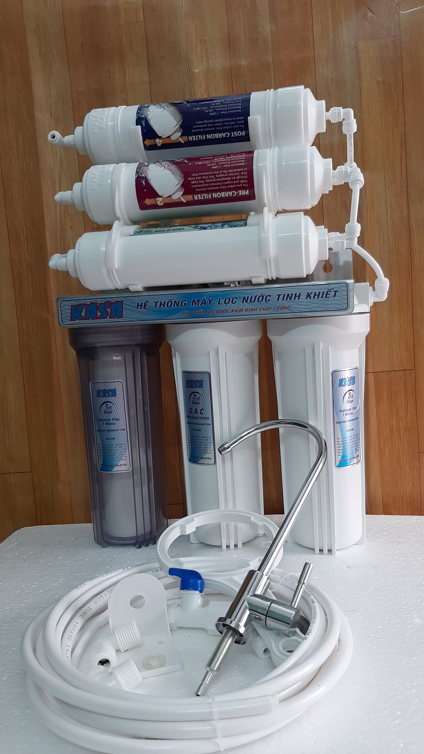 BỘ LỌC NƯỚC KASA 8 CẤP LỌC DÙNG MÀNG UF HÀN QUỐC, CÔNG NGHỆ NANO UF không nước thải/ HÀNG CHÍNH HÃNG