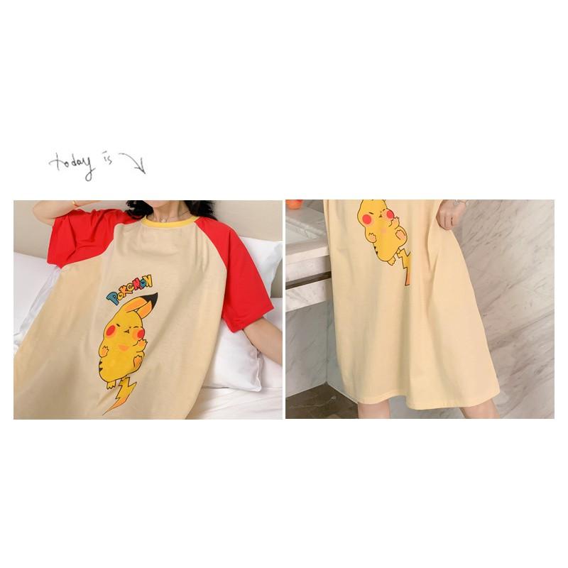 Đầm Suông Váy Xuông Form rộng mặc nhà mặc ngủ VS01