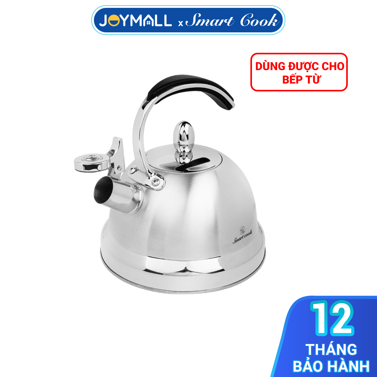 Ấm Đun Nước Inox Cao Cấp Elmich Smartcook SM8280OL 2.5L, Hàng Chính Hãng,Dùng Nhiều Loại Bếp-JoyMall