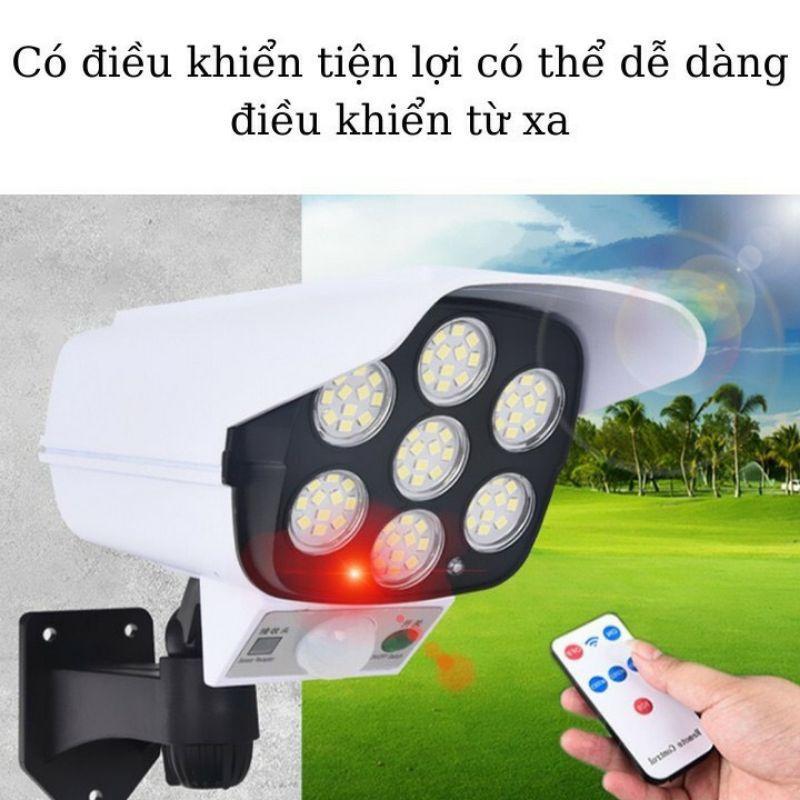 Đèn Năng Lượng Mặt Trời Giả Camera Chống Nước - Tự Động Bật Tắt Chống Trộm - Có Điều Khiển Cảm Biến