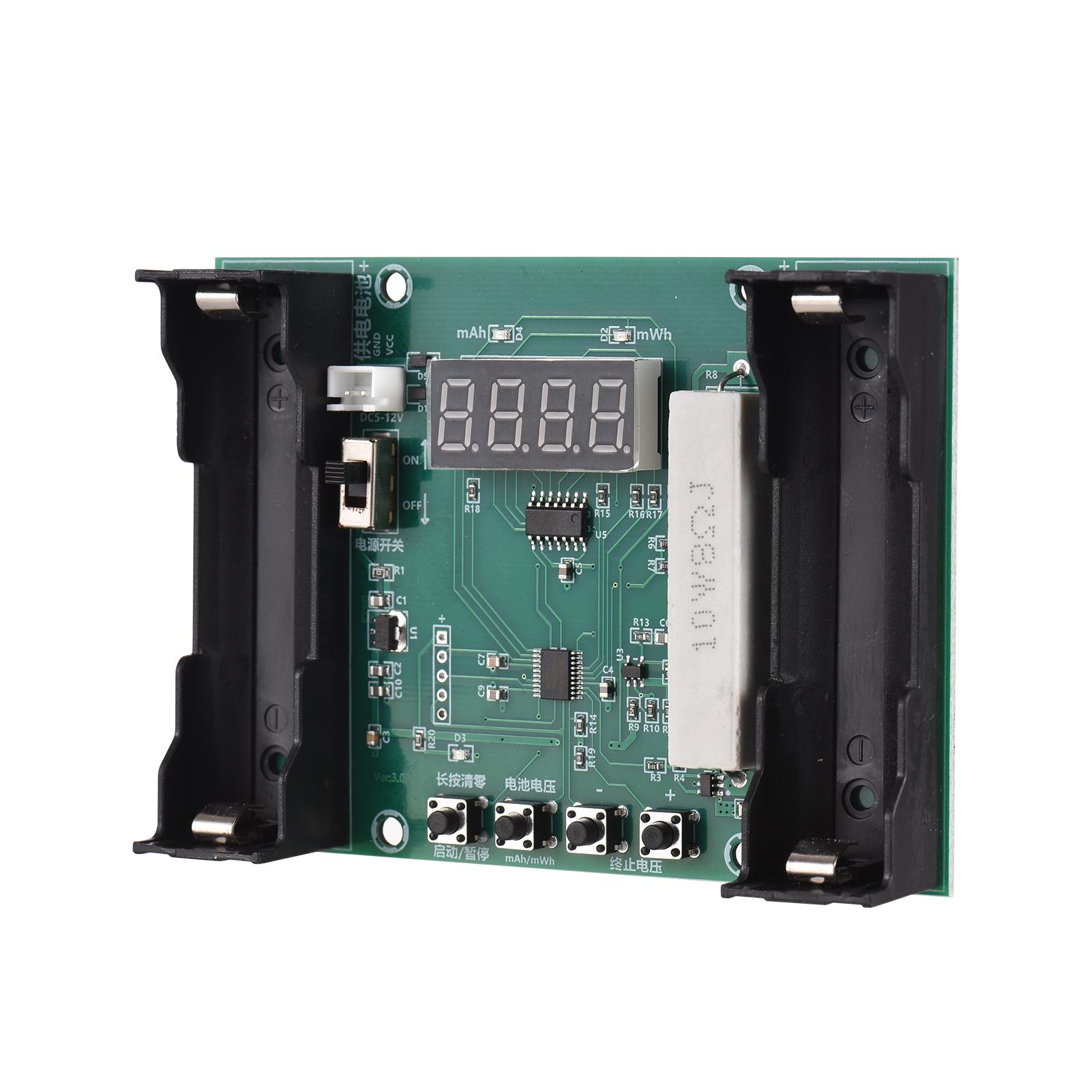 Lithium Battery Real Capacity Tester Module Battery Capacity Meter Discharge Tester Analyzer DC5-12V Digital Battery Testing PCB Module