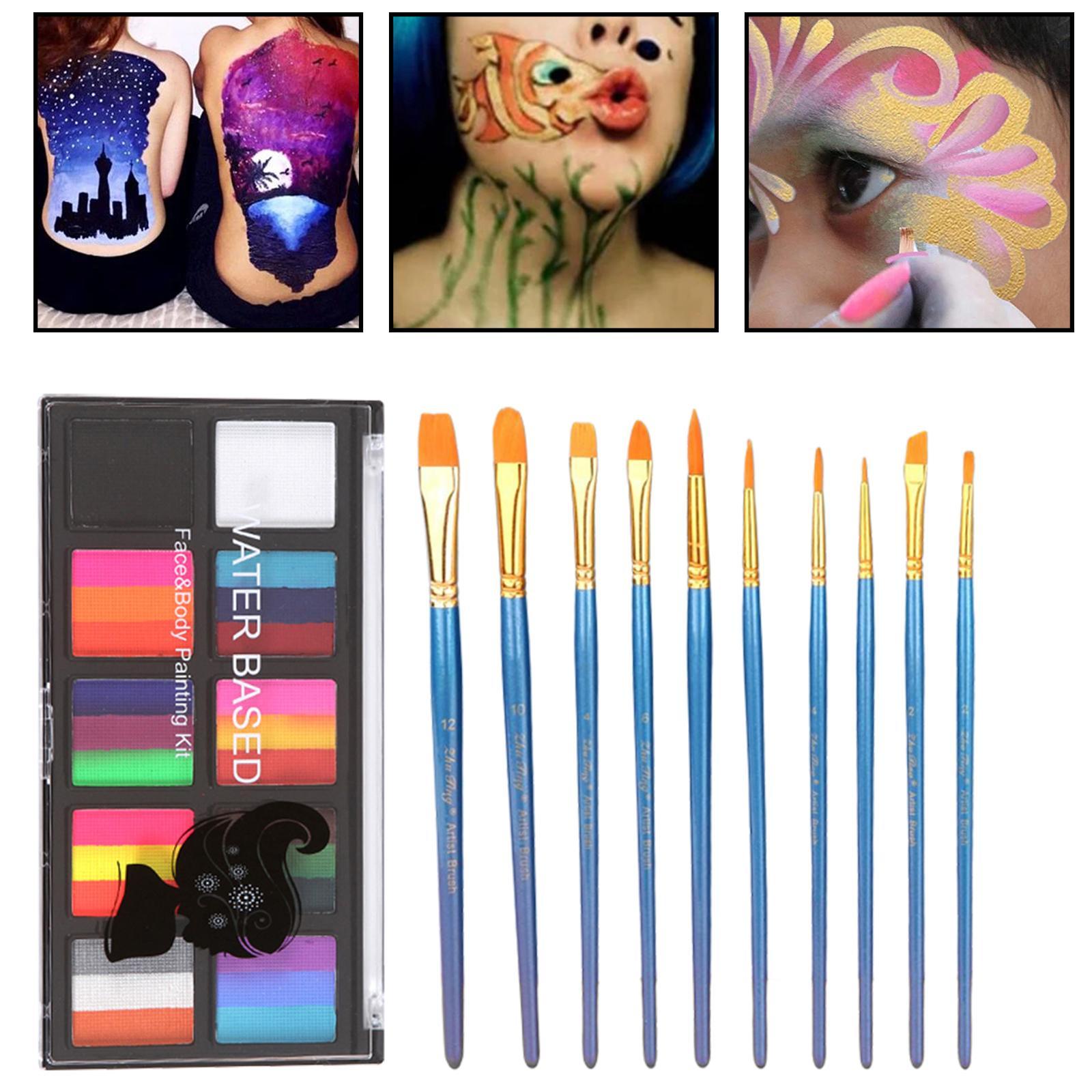 Paint Kit Wtih 10 Brushes , for Halloween Cosplay