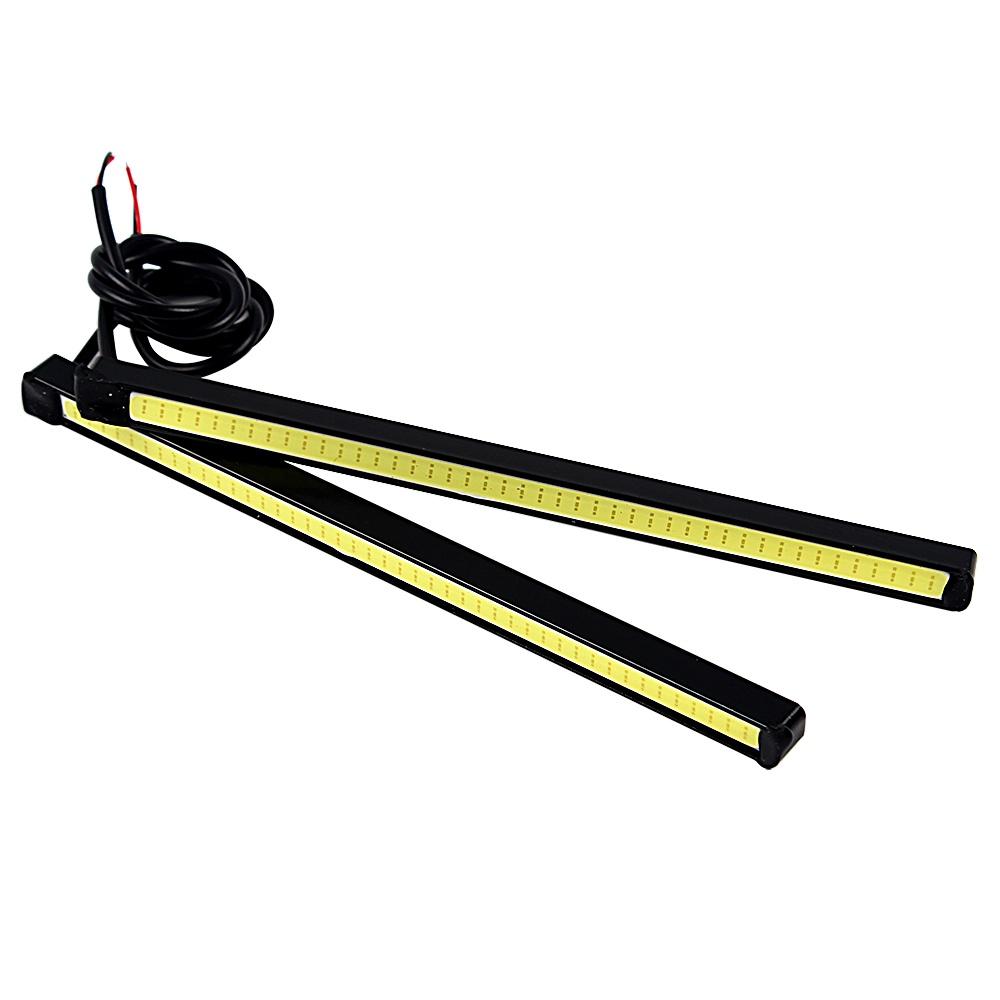 2Pcs Car LED Strip Light Waterproof Daytime Running Light 6000K DC12V DRL COB LED Strip Light Bar LED For Automotive 15.5cm Interior Light External atmosphere Lamp Daytime Running Light