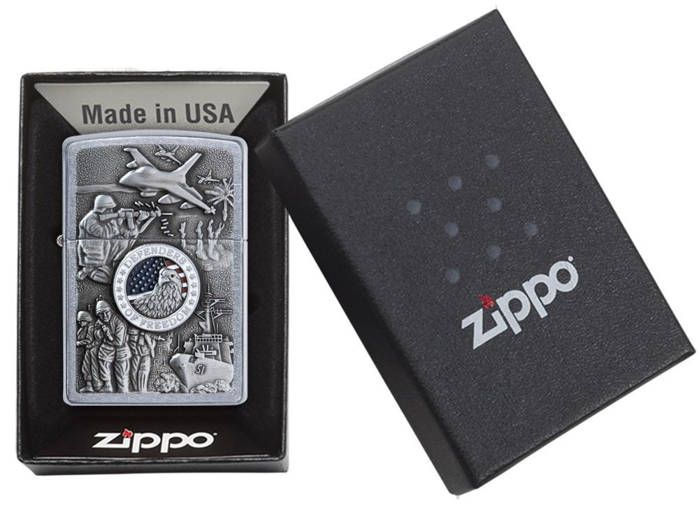 Bật Lửa Zippo Joined Forces Emblem Street Chrome 24457