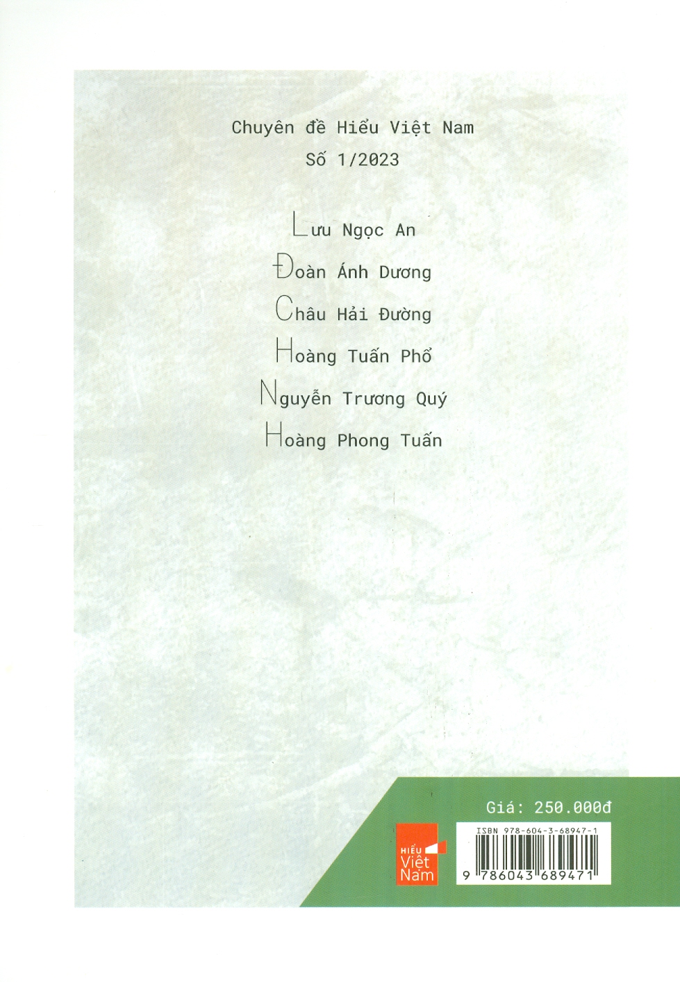 Hình ảnh HIỂU VIỆT NAM - Chuyên đề Hiểu Việt Nam số 1 – Nhiều tác giả – Tao Đàn – Nxb Hội Nhà Văn