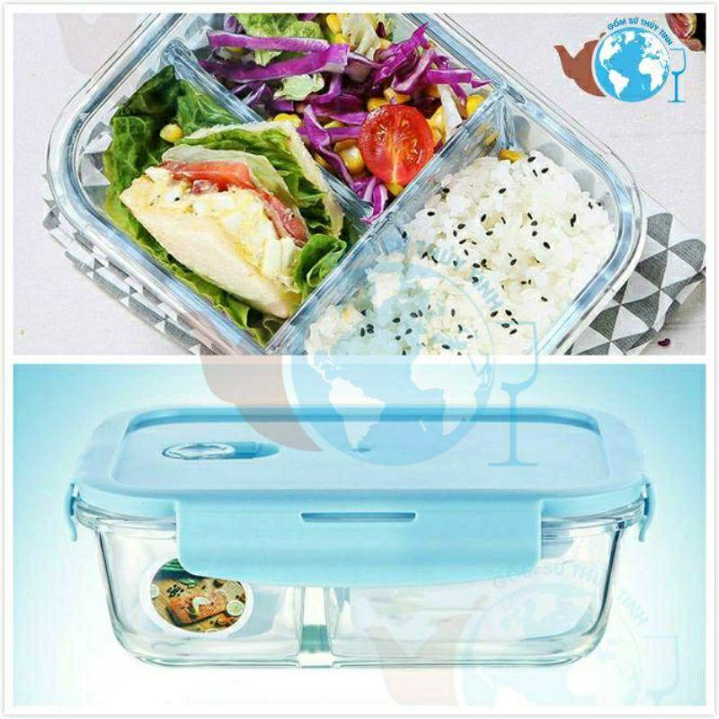 Giá sỉ hộp cơm thủy tinh 2 ngăn,3 ngăn