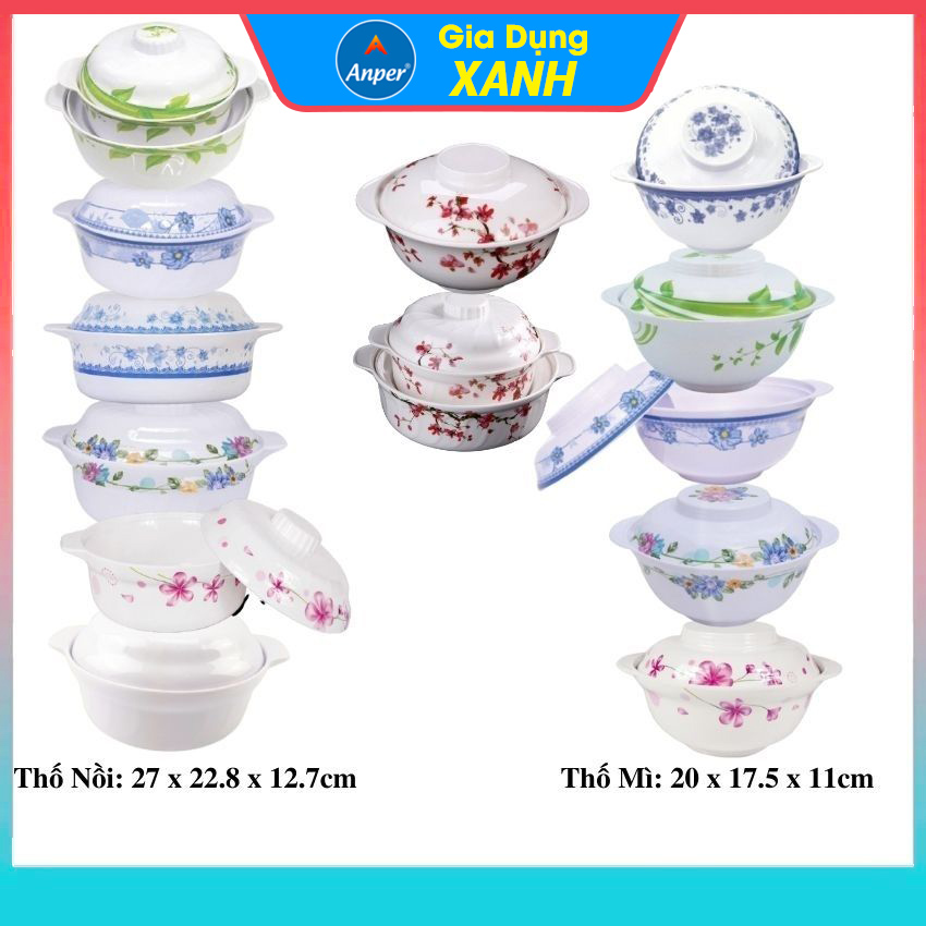Thố nồi tô nhựa  20cm  - 27 cm  thố tô nhựa cao cấp  Anper Nhựa Nhật Hàn  Melamine Cứng  An Toàn Sang Trọng ,  Bát Chén Tô Đĩa Thố Dùng Gia Đình Và Nhà Hàng bát đĩa nhựa bộ chén dĩa tô đẹp  tô nhựa cao cấp