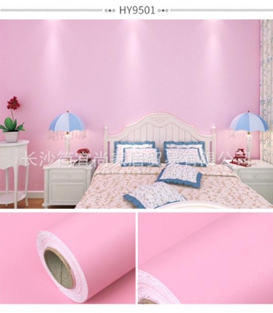 10 M giấy dán tường màu keo sẵn khổ 45 cm ️