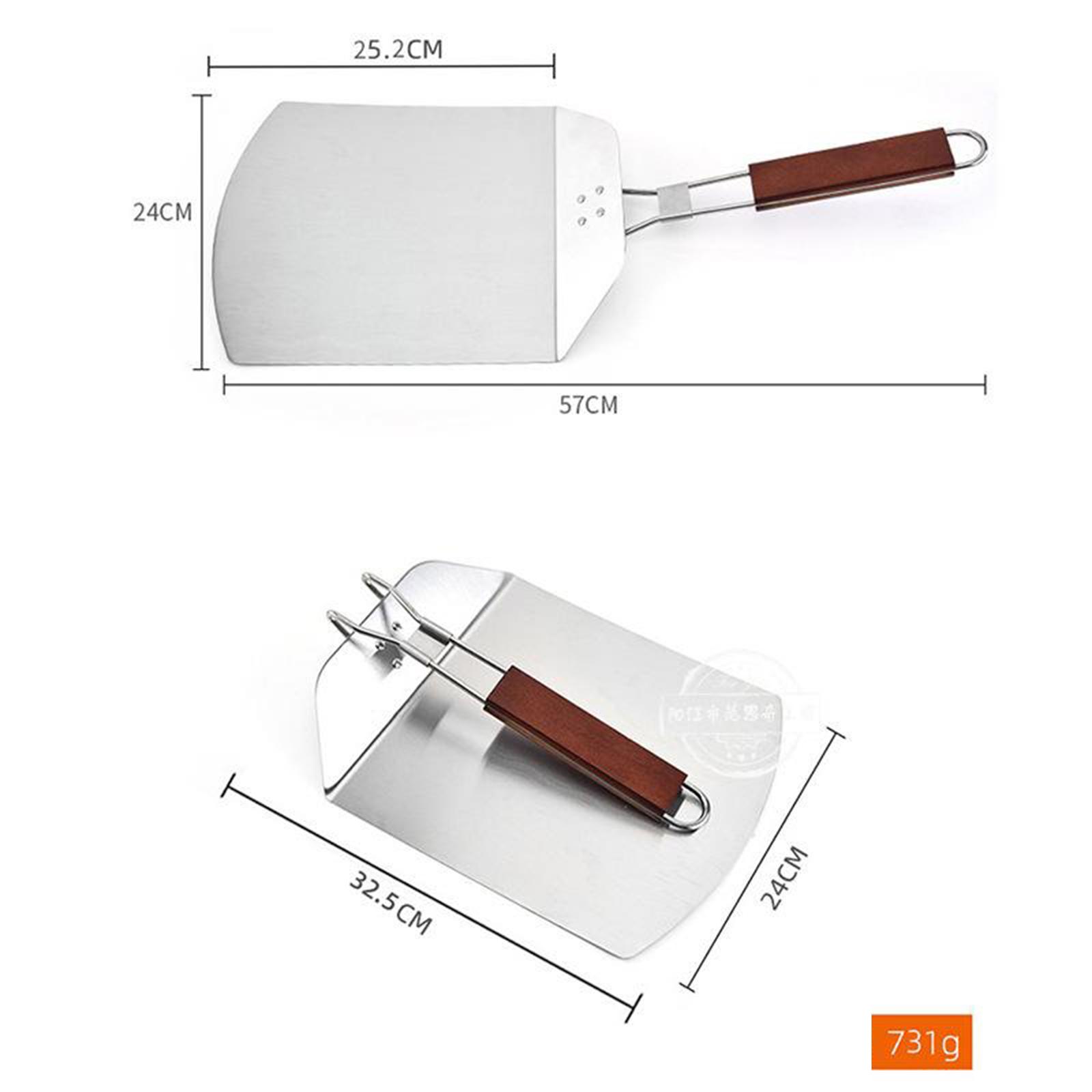 Pizza Peel Paddle, Pizza Paddle for Pizza Oven, 24cm x 57cm Foldable Wooden Handle Pizza Peel