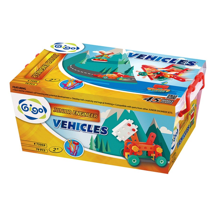 Đồ Chơi Xếp Hình Gigo Toys Công Cụ Giao Thông Căn Bản - Junior Engineer 7330P