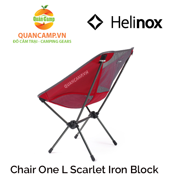 Ghế dã ngoại xếp gọn Helinox Chair One L Scarlet Iron Block