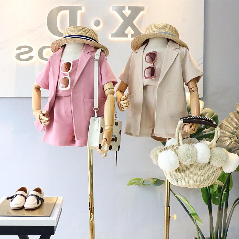 AK55 Size90-130 Set vest bé gái Thời trang trẻ Em hàng quảng châu