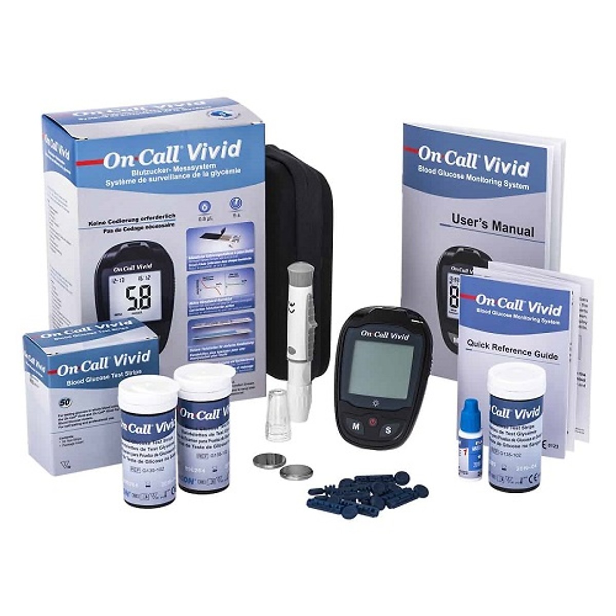 Combo 3 Hộp 25 Que Thử Đường Huyết On Call Vivid - NHẬP KHẨU MỸ