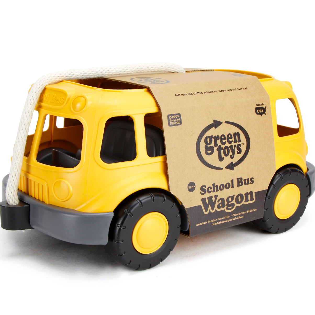 Đồ Chơi Xe School Bus Có Dây Kéo Green Toys Cho Bé Từ 18 Tháng