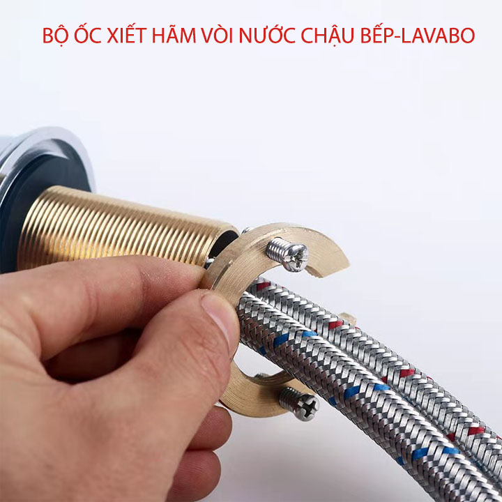 Ốc xiết cố định vòi chậu bếp, Lavabo, chống lắc lư, bằng inox 304