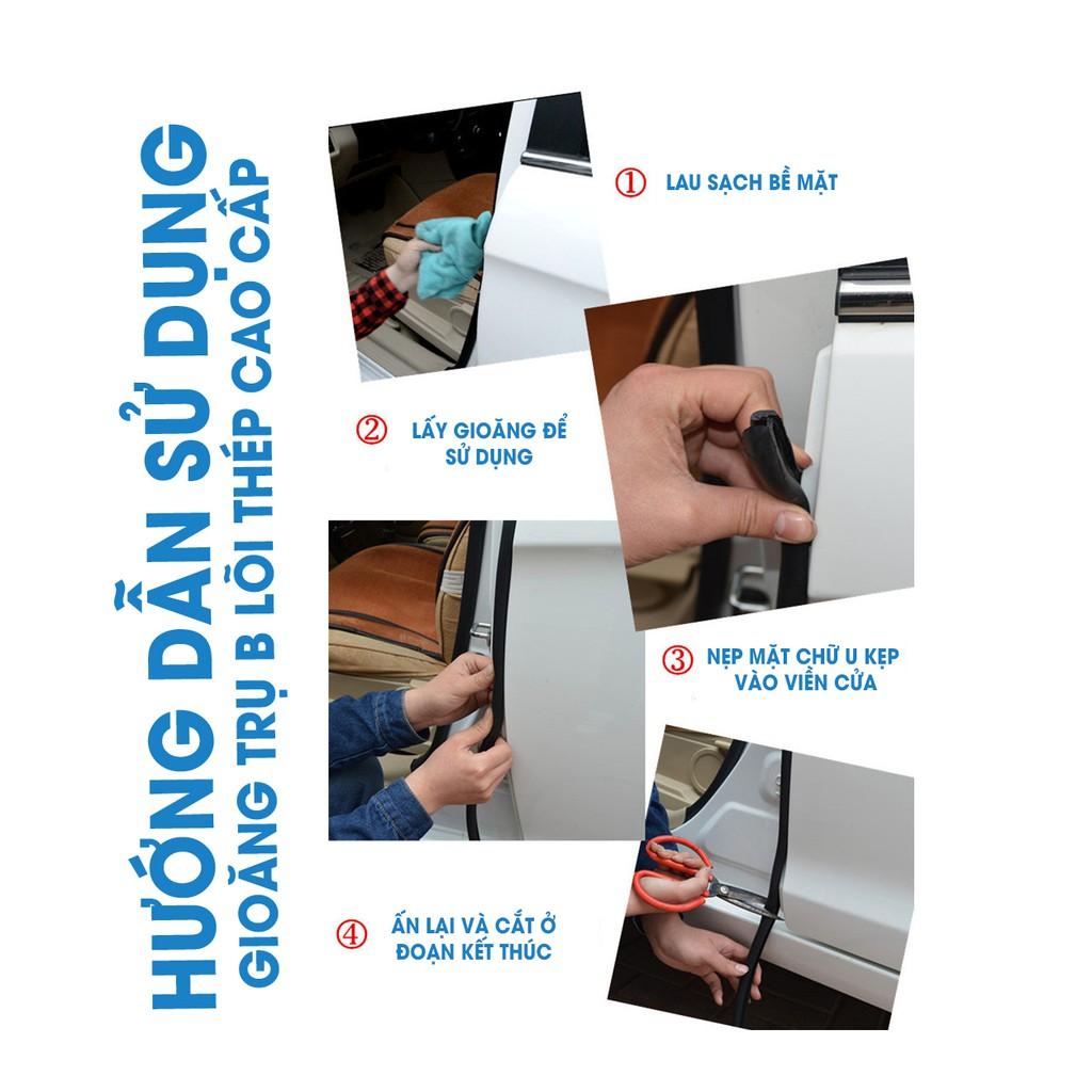 Gioăng cao su cột B lõi thép theo mét cho xe ô tô  Gioăng trụ B loại tốt giảm sóc Cách âm, cách nhiệt, chống nước