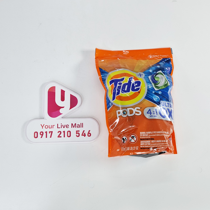 Viên Giặt Tide Pods Ultra Oxi Liquid Detergent (26 Pacs)