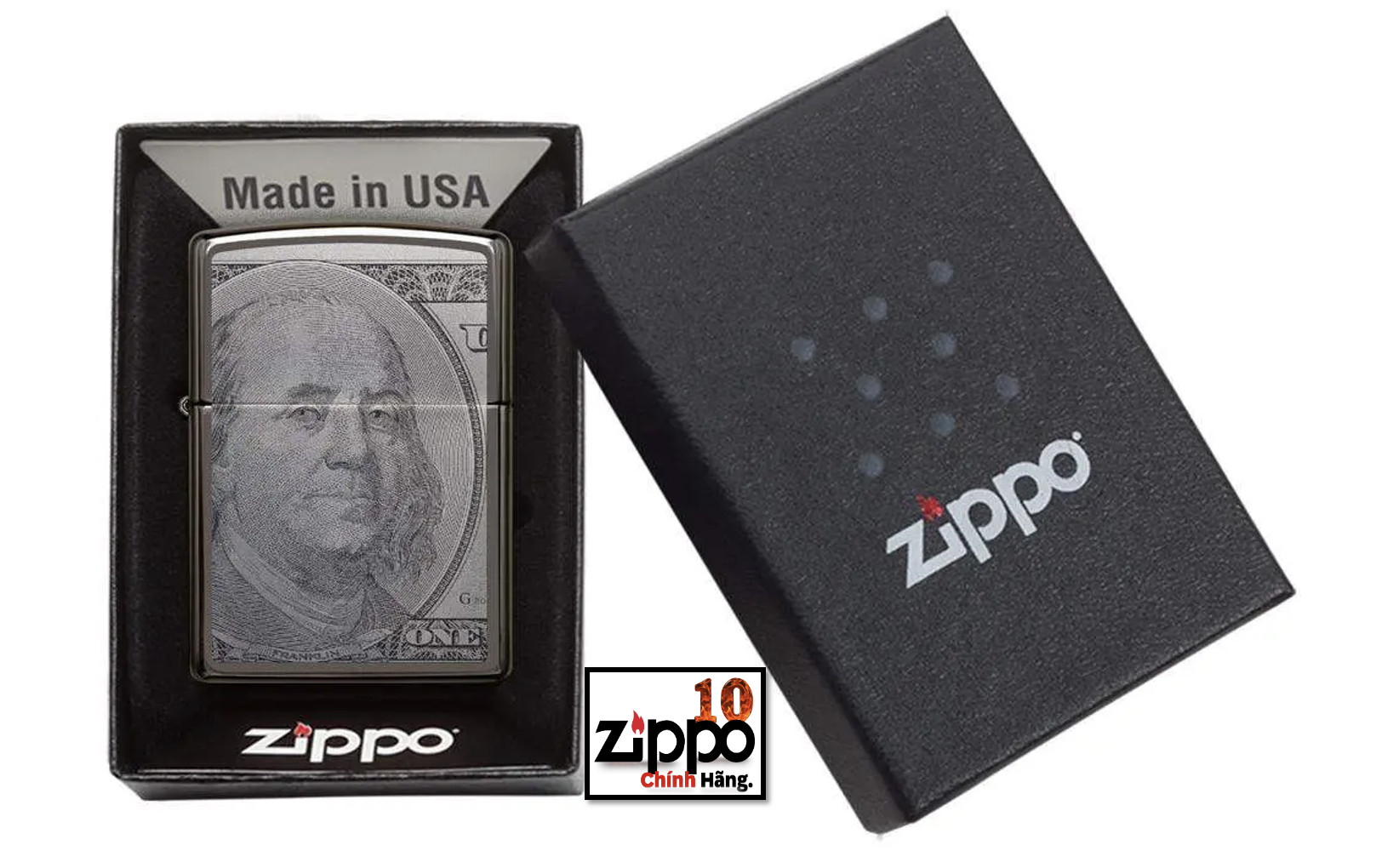 Bật lửa ZIPPO 49025 Currency Design - Chính hãng 100%