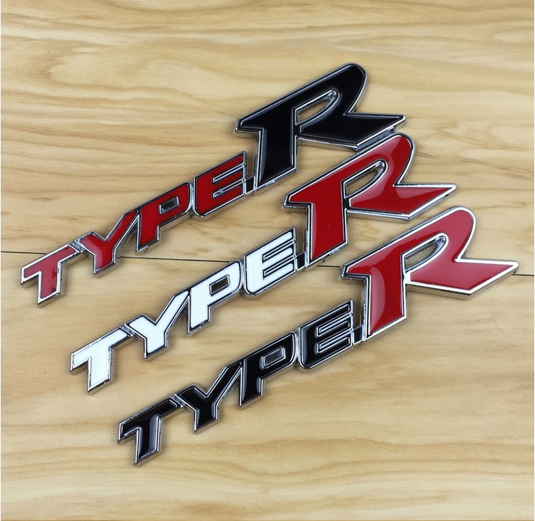 Tem chữ logo Type R dán trang trí xe ô tô