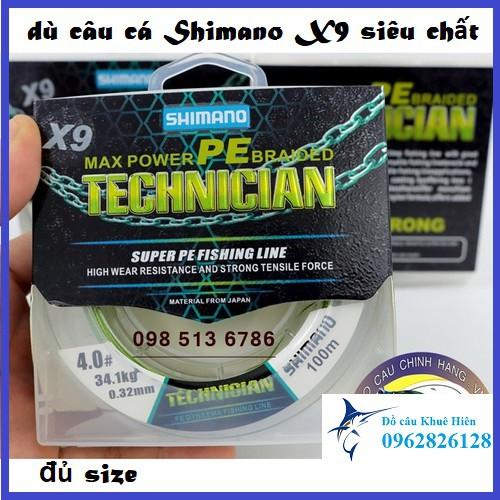 Dây dù câu cá Shimano X9 siêu khỏe dây dù câu cá Shimano