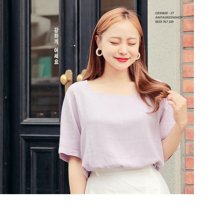 Q930620 ÁO KIỂU NỮ MÀU TÍM