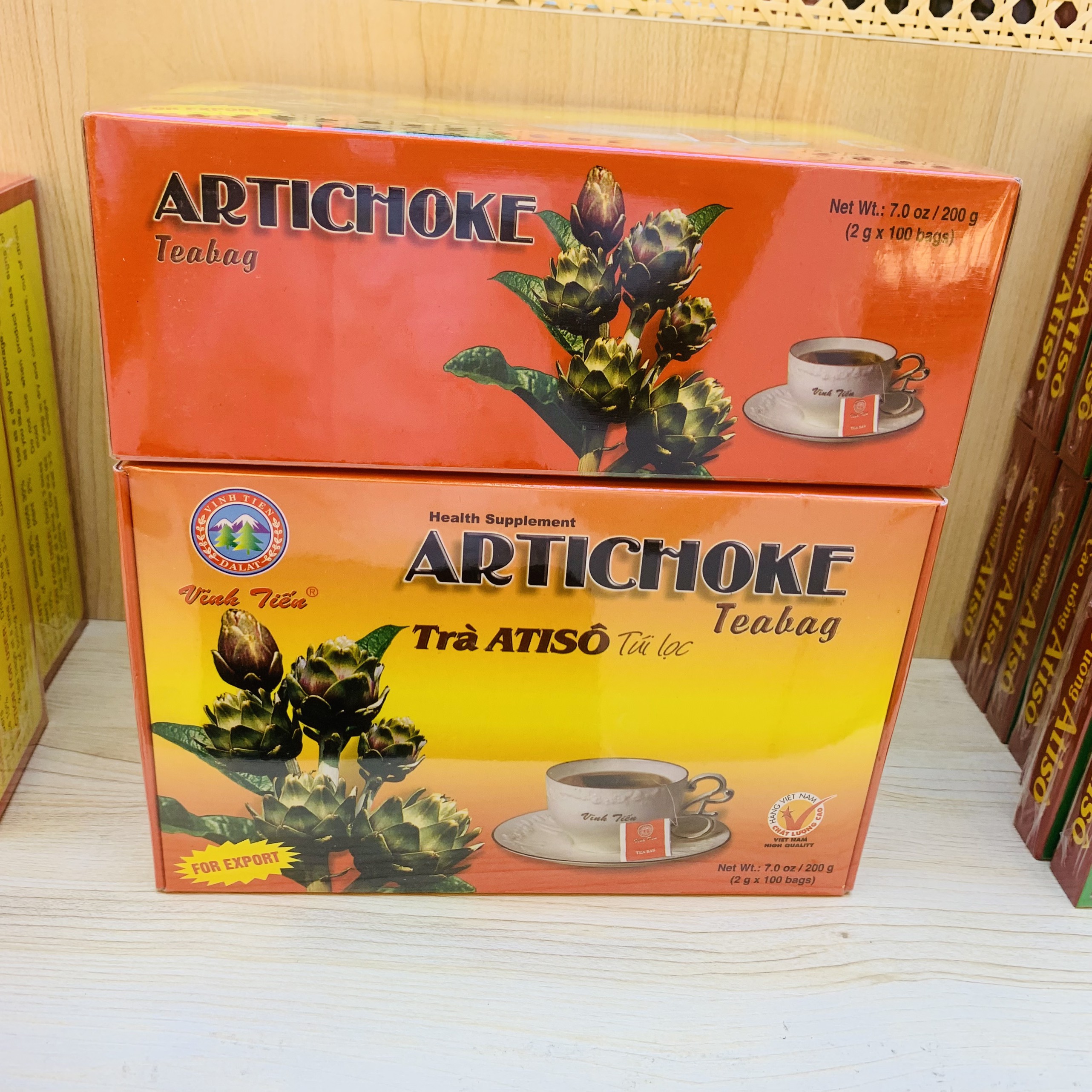 Trà Atiso Thượng Hạng Túi Lọc Vĩnh Tiến - Giải Độc, Mát Gan, Thanh Lọc Cơ Thể.