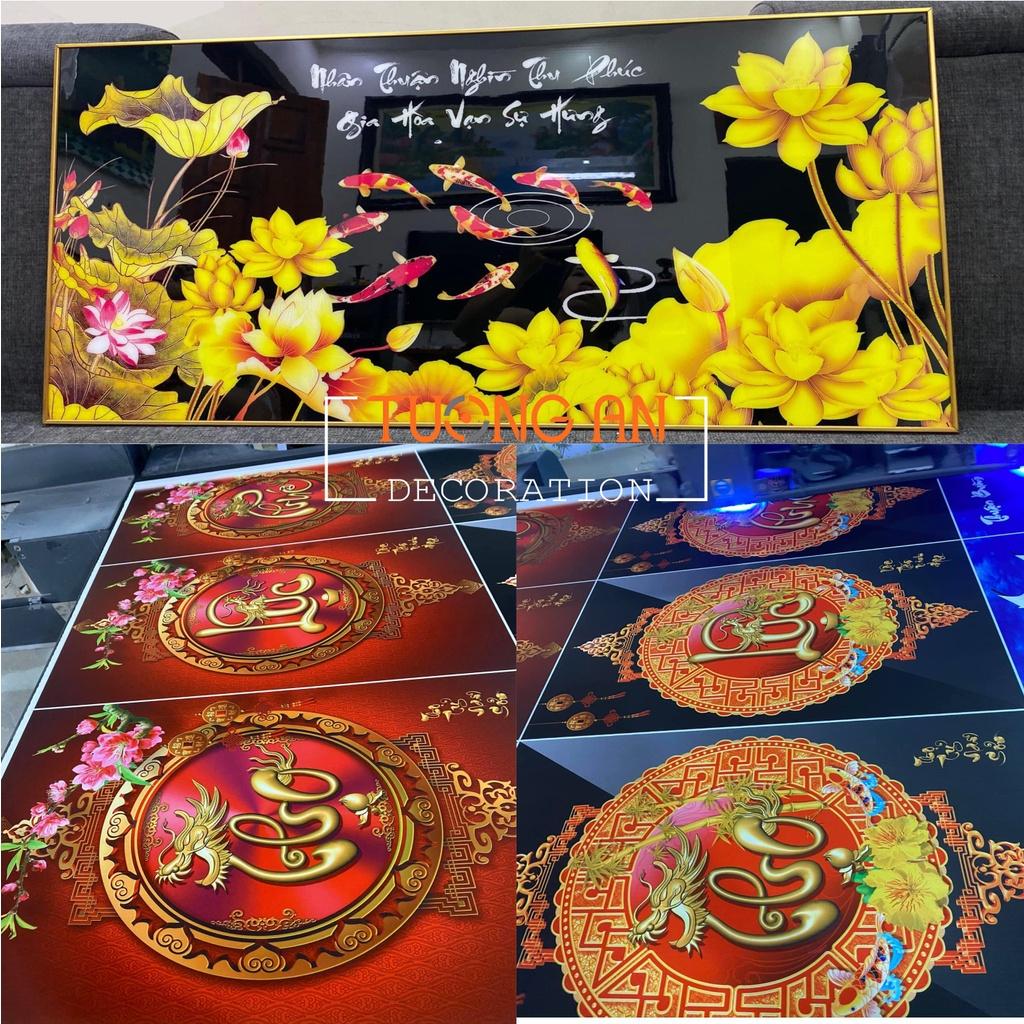 Tranh Phúc Lộc Thọ, bộ tranh treo tường tráng gương trang trí treo cầu thang