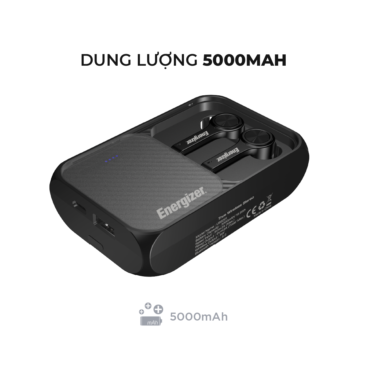 Tai nghe True Wireless Energizer  UB5001 - Hàng Chính Hãng