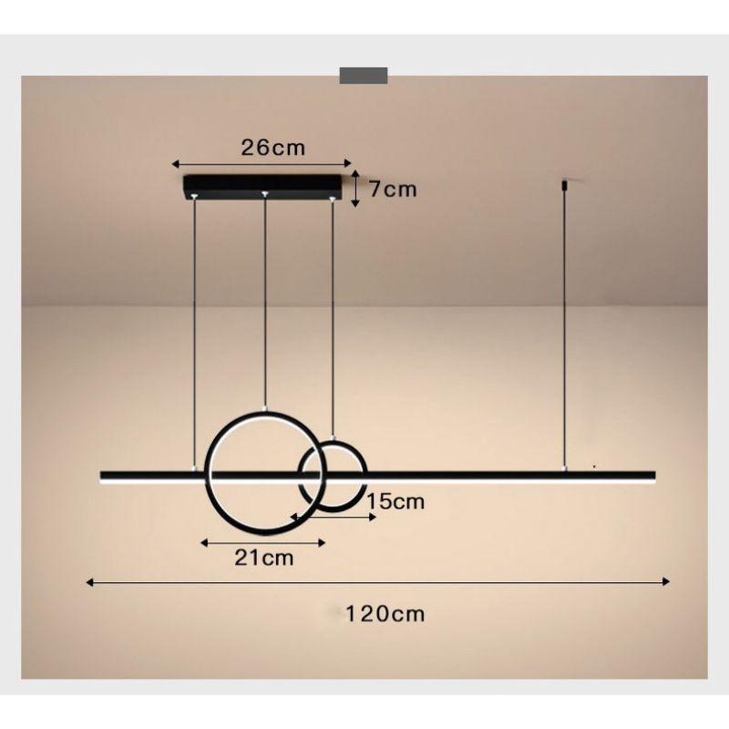 Đèn thả trang trí 3 chế độ ánh sáng, phong cách Bắc Âu sang trọng, đèn bàn ăn, T07