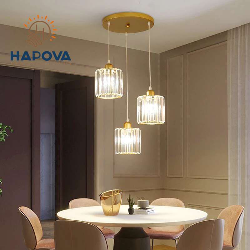 Bộ 03 Đèn thả trần trang trí pha lê HAPOVA DT 9575/3