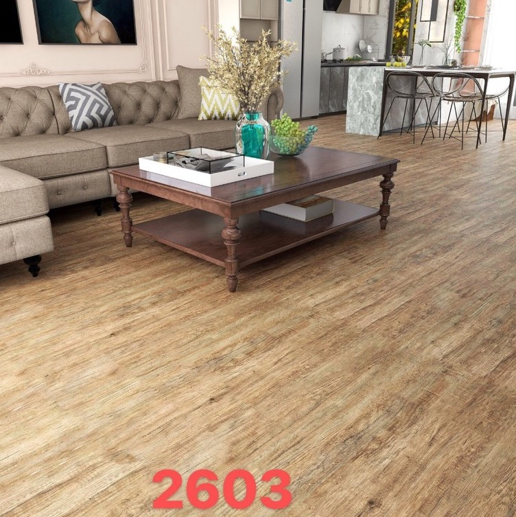 COMBO CUỘN 3 mét decal giấy dán nền dán sàn nhà VÁN NÂU VÀNG 2603 KHỔ 60CM KEO SẴN