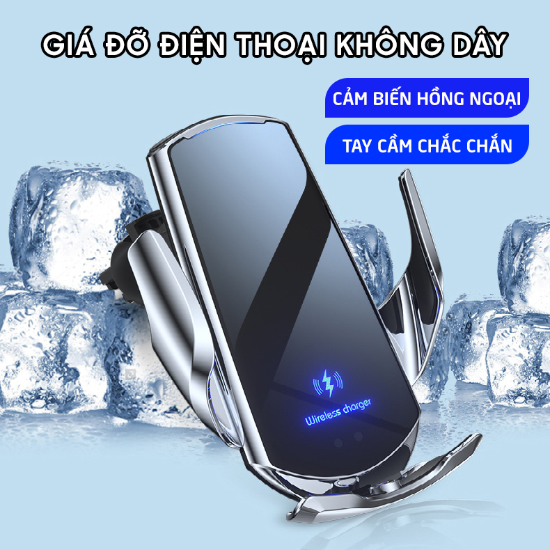 Giá đỡ điện thoại không dây trên ô tô ,sạc không dây cảm ứng tự động - D1587